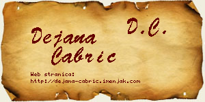 Dejana Čabrić vizit kartica